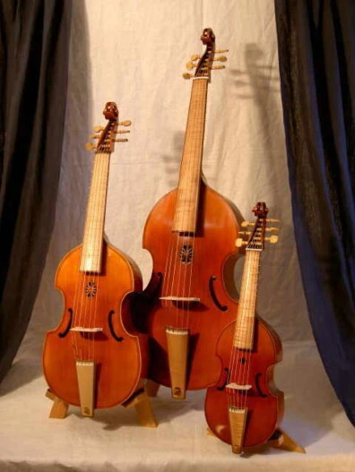 Gamben Diskant-, Alt- und Tenor-Bass-Gambe
